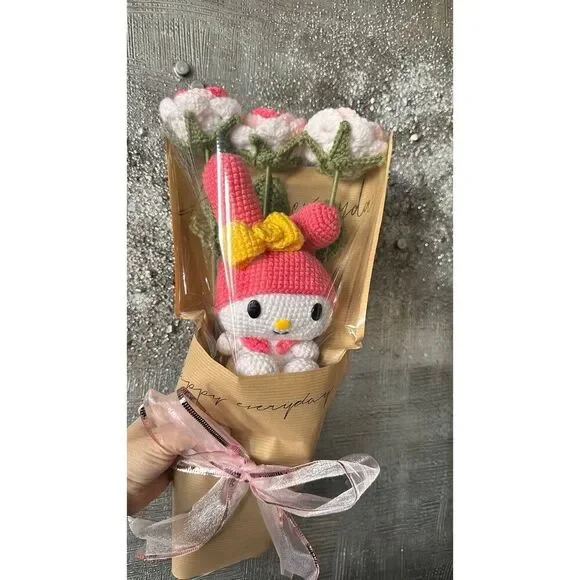 Bouquet flowers crochet My Melody - Picture 9 of 10